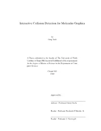 Interactive Collision Detection for Molecular Graphics