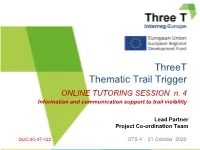 Threet Thematic Trail Trigger ONLINE TUTORING SESSION N