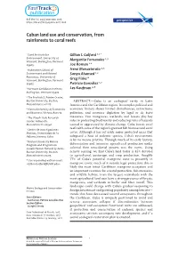 Cuban Land Use and Conservation, from Rainforests to Coral Reefs