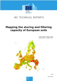 Mapping the Storing and Filtering Capacity of European Soils