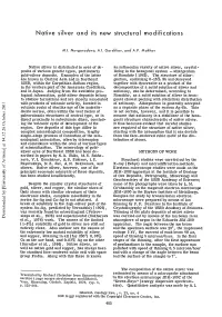 Native Silver and Its New Structural Modifications