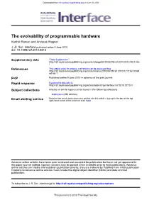 The Evolvability of Programmable Hardware
