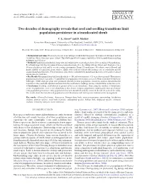Two Decades of Demography Reveals That Seed and Seedling Transitions Limit Population Persistence in a Translocated Shrub