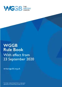 WGGB Rule Book 2020