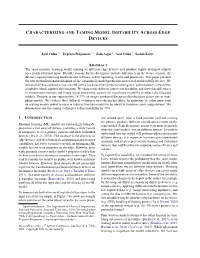 Characterizing and Taming Model Instability Across Edge Devices