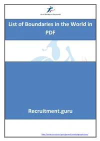List of Boundaries in the World in PDF Recruitment.Guru