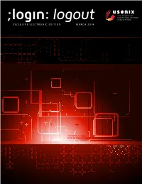 Login: Logout Issue, March 2014