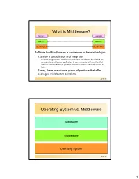 Operating System Vs. Middleware