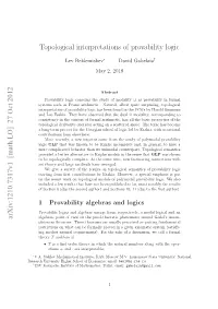 Topological Interpretations of Provability Logic