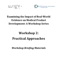 Workshop 2: Practical Approaches