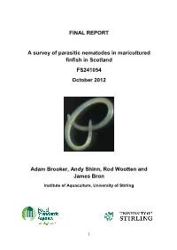 FINAL REPORT a Survey of Parasitic