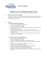 Guidelines for Eta Nu Chapter Recognition Awards and Grants