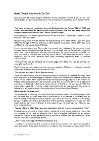 Mario Draghi: Interview in Die Zeit