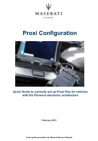 Proxi Configuration