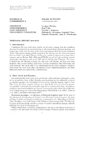 DIVISION E SOLAR ACTIVITY COMMISSION 2 1. Introduction 2
