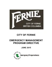 Emergency Management Program Directive