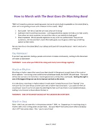 How to March with the Beat Goes on Marching Band
