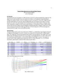 Passive Athermalization of an Infrared Optical System OPTI 521 Tutorial Report James Champagne
