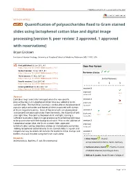Quantification of Polysaccharides Fixed to Gram Stained Slides Using