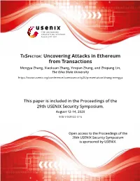 Txspector: Uncovering Attacks in Ethereum from Transactions