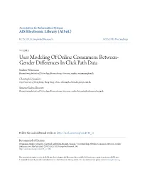 User Modeling of Online Consumers