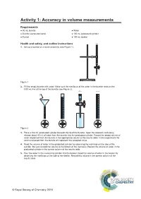 Accuracy in Volume Measurements