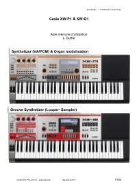 Casio XW-P1 & XW-G1 Groove Synthetizer