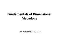 Fundamentals of Dimensional Metrology
