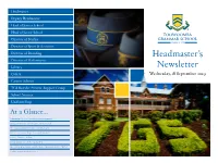 Headmaster's Newsletter