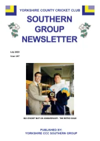 July 2020 Newsletter