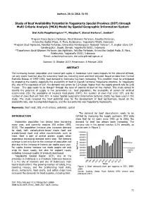 Study of Beef Availability Potential in Yogyakarta Special Province (DIY) Through Multi Criteria Analysis (MCA) Model by Spatial Geographic Information System