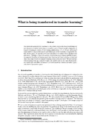 What Is Being Transferred in Transfer Learning?
