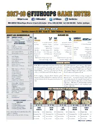 2017-18 @Fiuhoops Fiuhoops Game Notes Game Notes