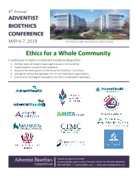Adventist Bioethics Conference Program.Pdf