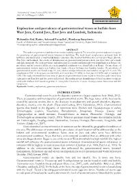 Exploration and Prevalence of Gastrointestinal Worm in Buffalo from West Java, Central Java, East Java and Lombok, Indonesia
