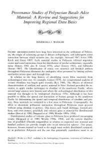 Provenance Studies of Polynesian Basalt Adze Material: a Review and Suggestions for Improving Regional Data Bases