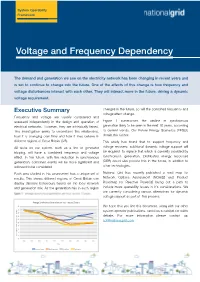 Voltage and Frequency Dependency