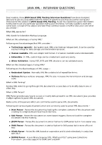 JAVA XML Interview Questions