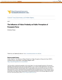 The Influence of Police Profanity on Public Perception of Excessive Force" (2017)