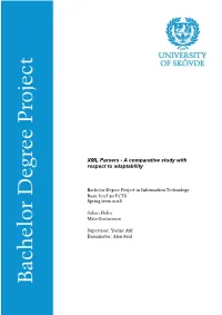 XML Parsers - a Comparative Study with Respect to Adaptability