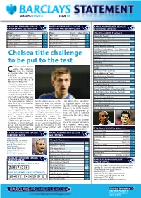 Chelsea Title Challenge to Be Put to the Test