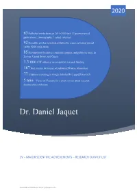 Dr. Daniel Jaquet