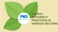 Energy Efficiency Practices in Various Sectors