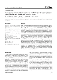 Increased Secretion and Expression of Amylin in Spontaneously Diabetic Goto-Kakizaki Rats Treated with Rhglp-1 (7–36)1