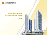 Interim Results Presentation 2021