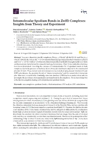 Intramolecular Spodium Bonds in Zn(II) Complexes: Insights from Theory and Experiment