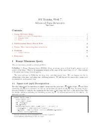 IOI Training Week 7 Advanced Data Structures Tim Dumol