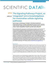 Omics Knowledgebase for Mammalian Cellular Signaling Pathways Scott A
