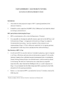 Outline of Opening Presentation