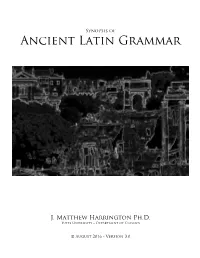 Ancient Latin Grammar